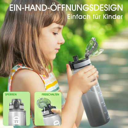 Sahara Sailor Trinkflasche Sport 1L BPA-frei Auslaufsicher Gym Yoga