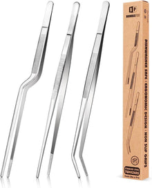 10-Zoll Feine Kochpinzette Set Edelstahl Küchenzange BBQ