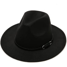 Klassischer Wollmischung Fedora Hut mit Krempe & Gürtelschnalle