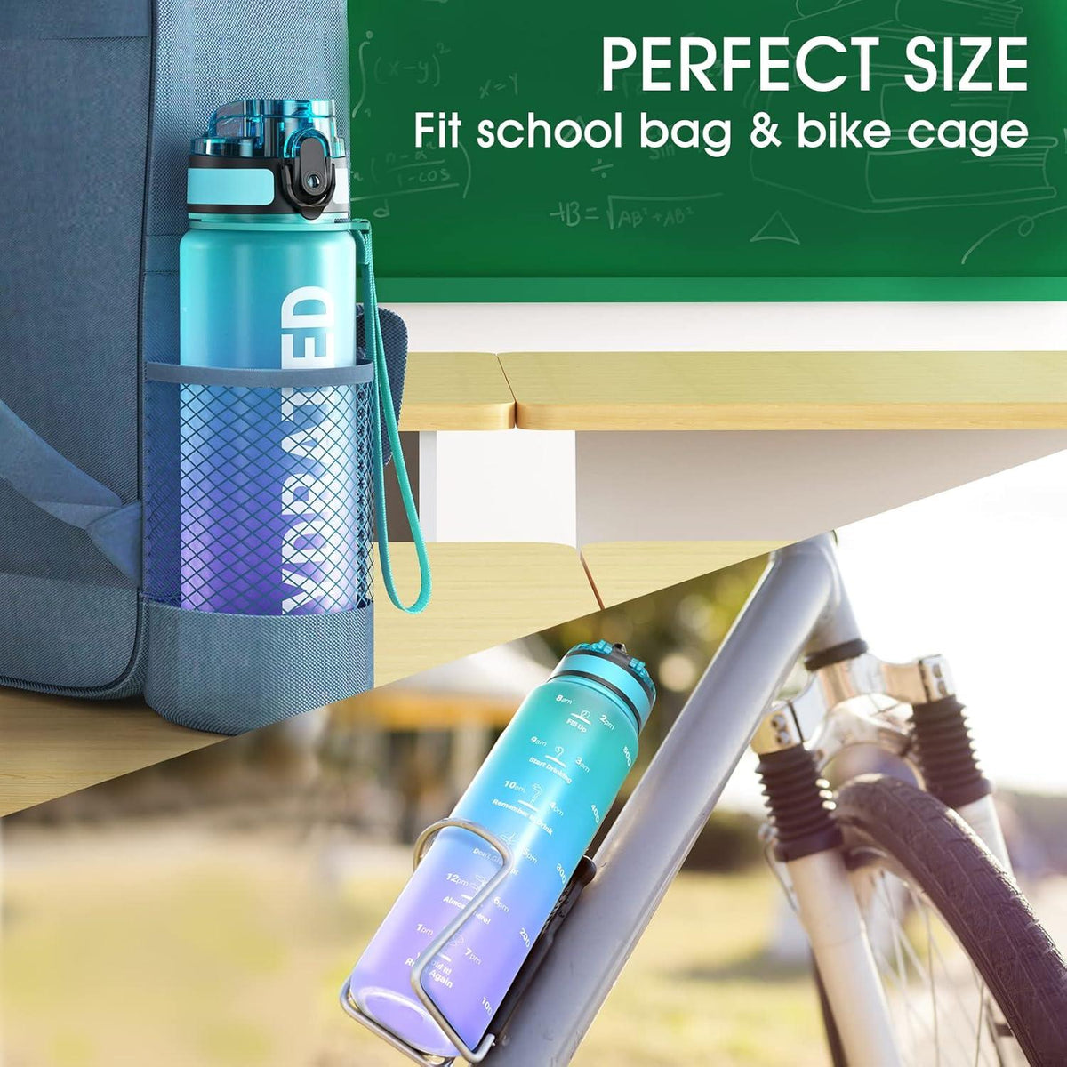 Sport Trinkflasche BPA-frei Tritan 500ML Auslaufsicher Galaxien Magie