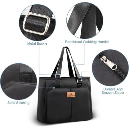 Lunchtasche 15L – Isolierkühltasche für Damen, Schwarz
