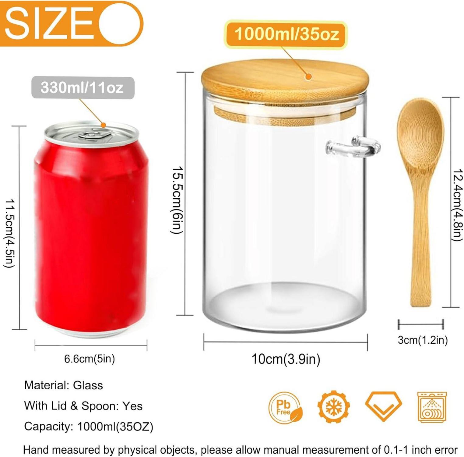 Glasbehälter Vorratsdosen Deckel Luftdicht Löffel Meal Prep Küche