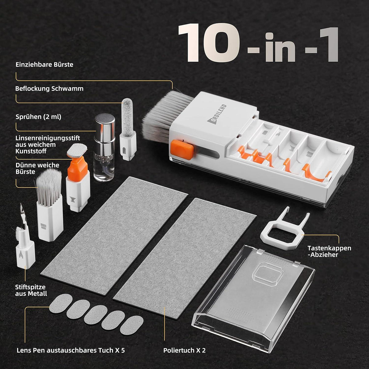 Screen Cleaner Kit Tastaturreinigungsset Laptop Tablet Reiniger Kamera-Tuch