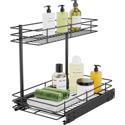 FANHAO 2 Ebenen Unter Spüle Regal Metall Organizer Küche Bad