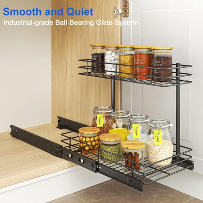 FANHAO 2 Ebenen Unter Spüle Regal Metall Organizer Küche Bad