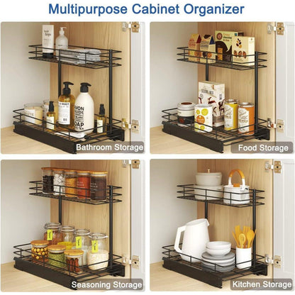FANHAO 2 Ebenen Unter Spüle Regal Metall Organizer Küche Bad