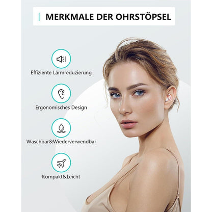 Schlaf-Ohrstöpsel Silikon S/L – Geräuschreduzierung & Komfort