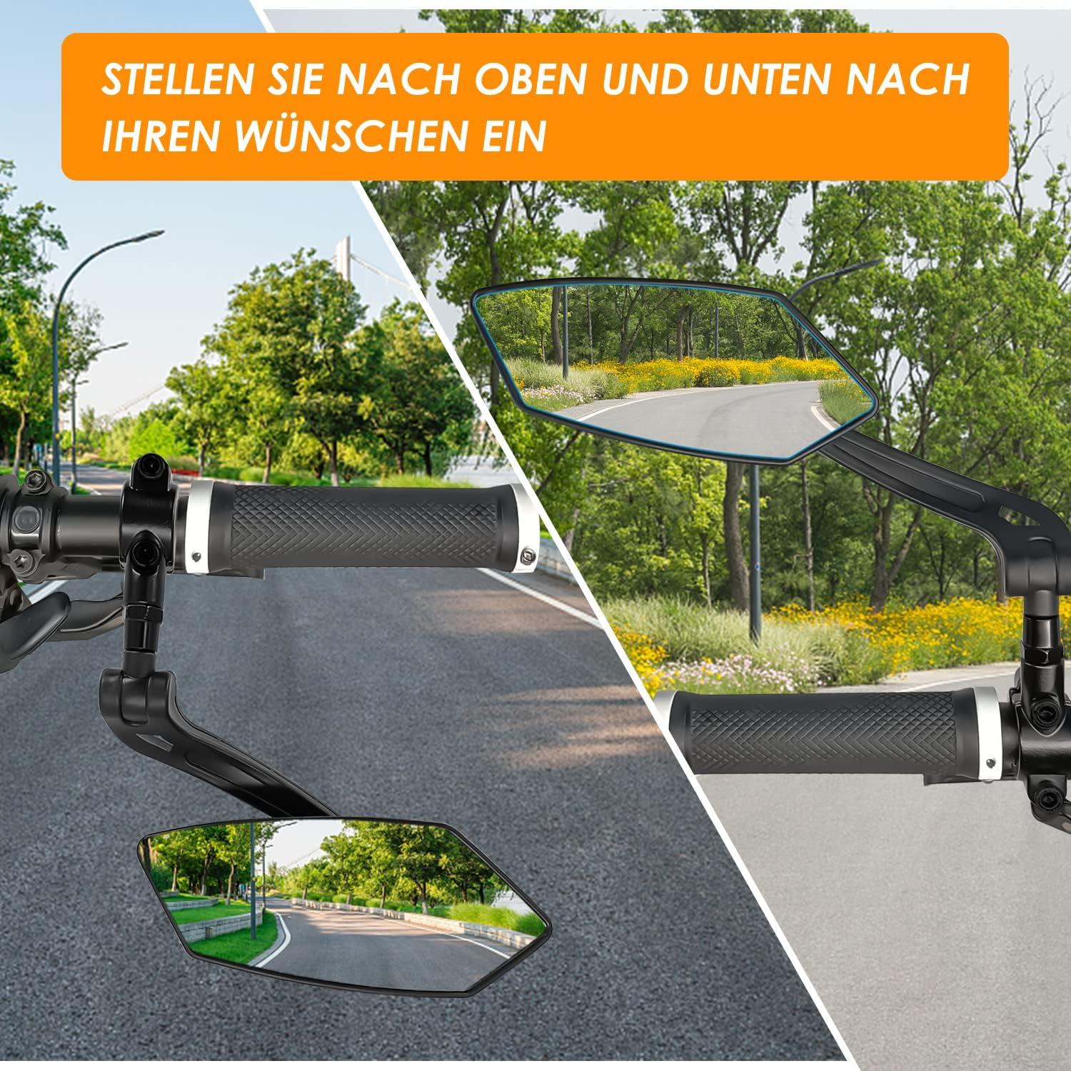 Fahrradspiegel Echtglas Stoßfest 360° schwenkbar langlebig E-Bike