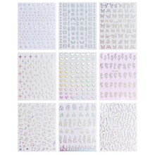 Holografische Nagelsticker Aurora – 9 Blatt Nail Art Design