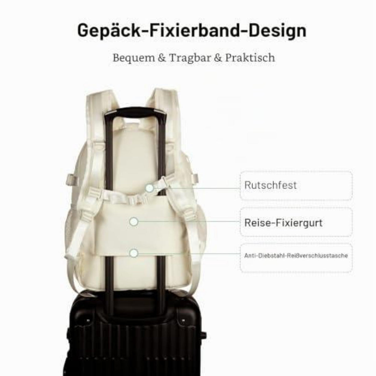 Lässiger Rucksack mit Laptopfach – Schultasche für Mädchen & Jungen