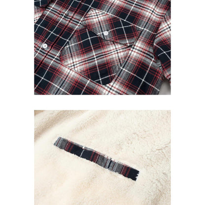 Herren Thermohemd mit Innenfleece, kariert, Rot Weiß XL