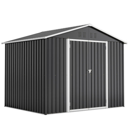 Großes Gerätehaus Metall 240x192x191 cm mit Fundamentrahmen