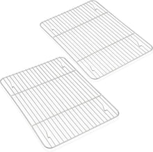 Auskühlgitter Edelstahl 2er Set Backen Grillen 29,5x23x1,5cm