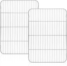 2x Großes Abkühlgitter Edelstahl 41,5x29x2cm Backen Grillen Kühlen