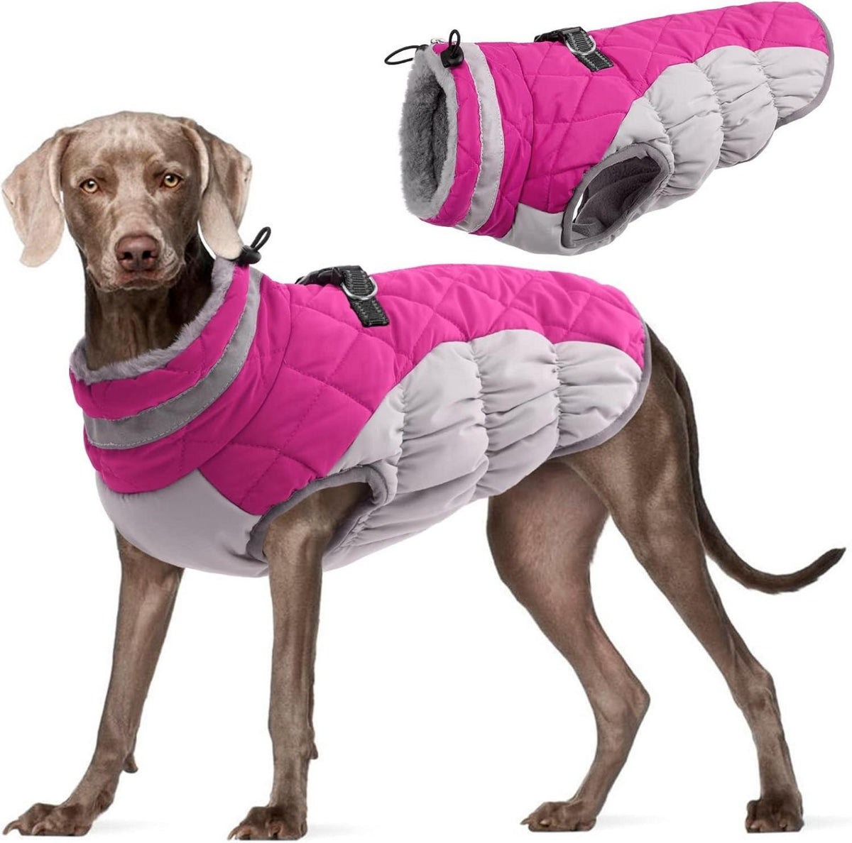 Wasserdichter Hundemantel Winterjacke Kuschelig Fleece Reflektierend