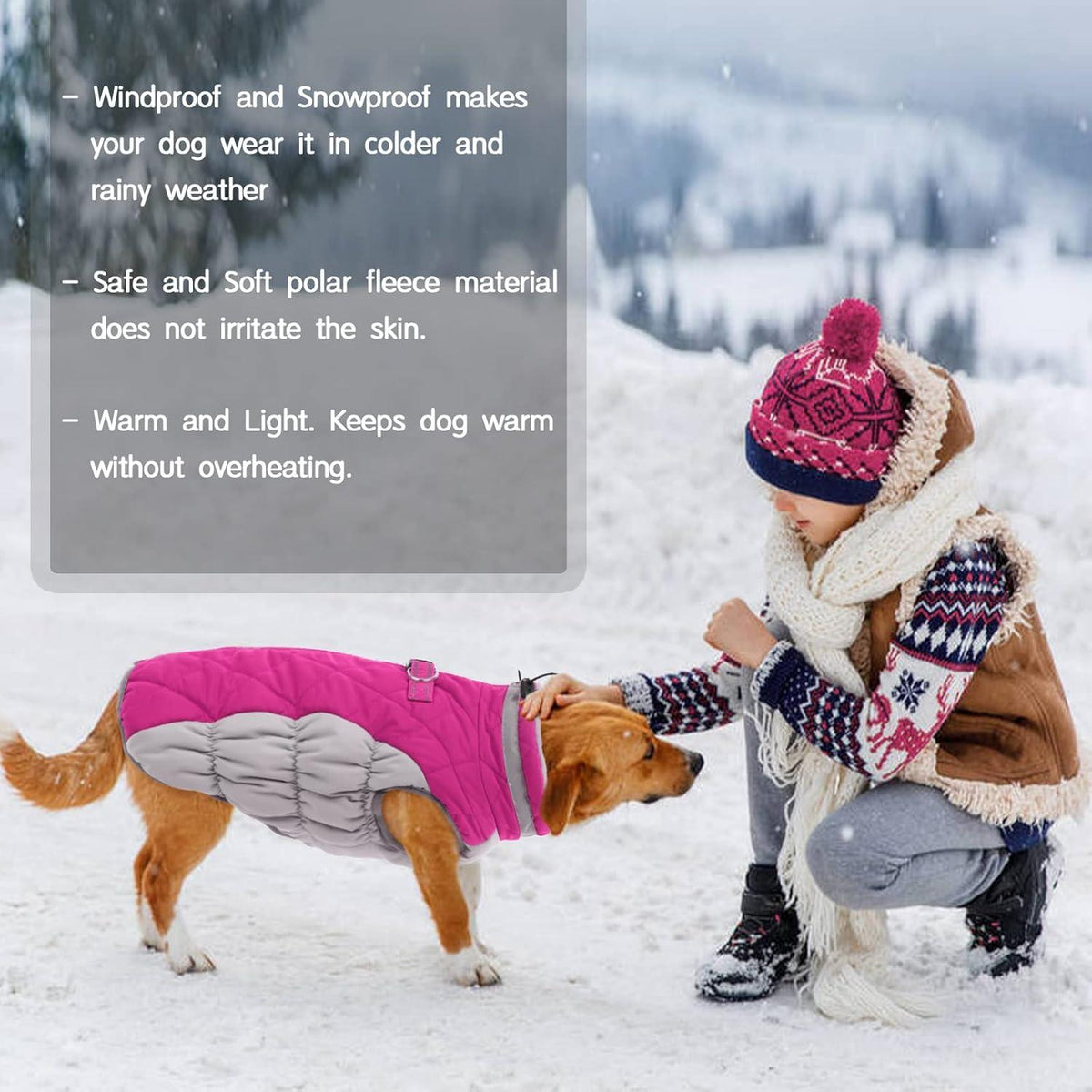Wasserdichter Hundemantel Winterjacke für kleine bis große Hunde