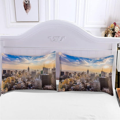 Skyline New York Bettwäsche-Set 155x220 | 3D Stadt-Landschaft