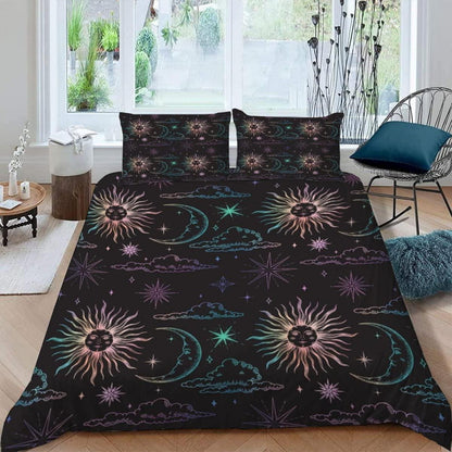 3D Regenbogen Bettwäsche-Set 220x240 cm mit 2 Kissenbezügen