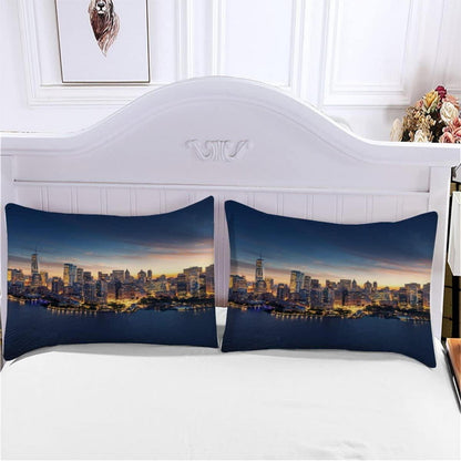 Skyline New York Bettwäsche-Set 155x220 | 3D Stadt-Landschaft