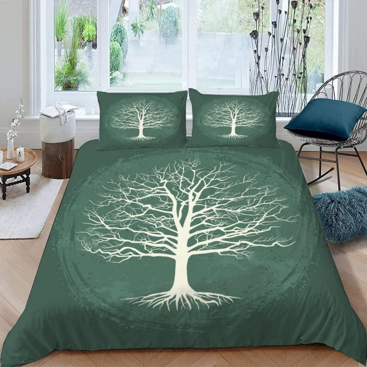 Baum des Lebens Bettwäsche Set 220x240 - Kuschelige Mikrofaser