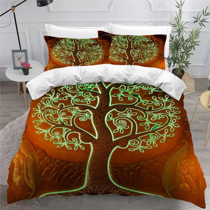 Baum des Lebens Bettwäsche Set 220x240 - Kuschelige Mikrofaser