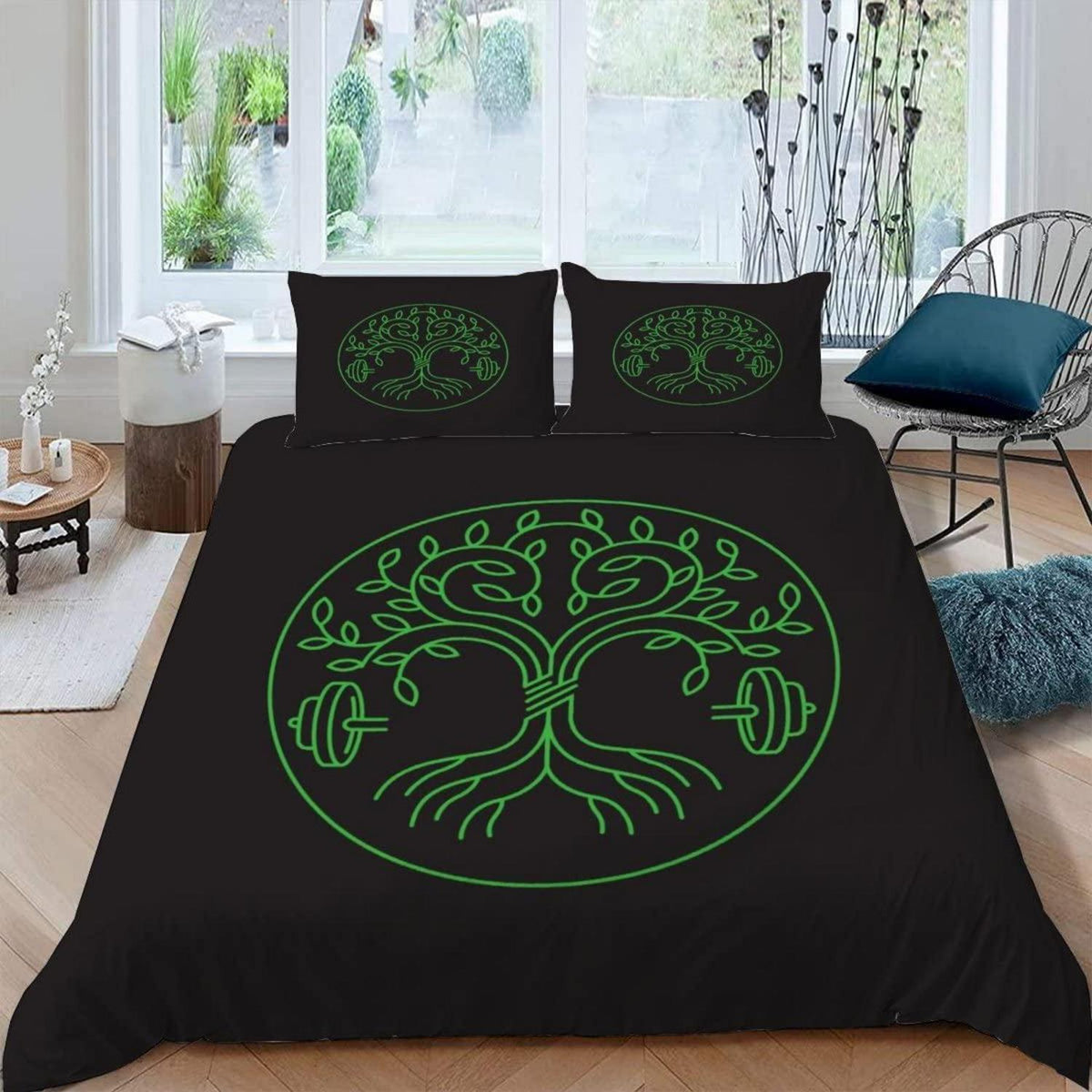 Bettwäsche-Set 220x240 Baum des Lebens 3D Druck Mikrofaser