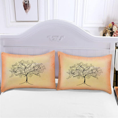 3D Bettwäsche-Set 220x240 Baum Silhouette Mikrofaser