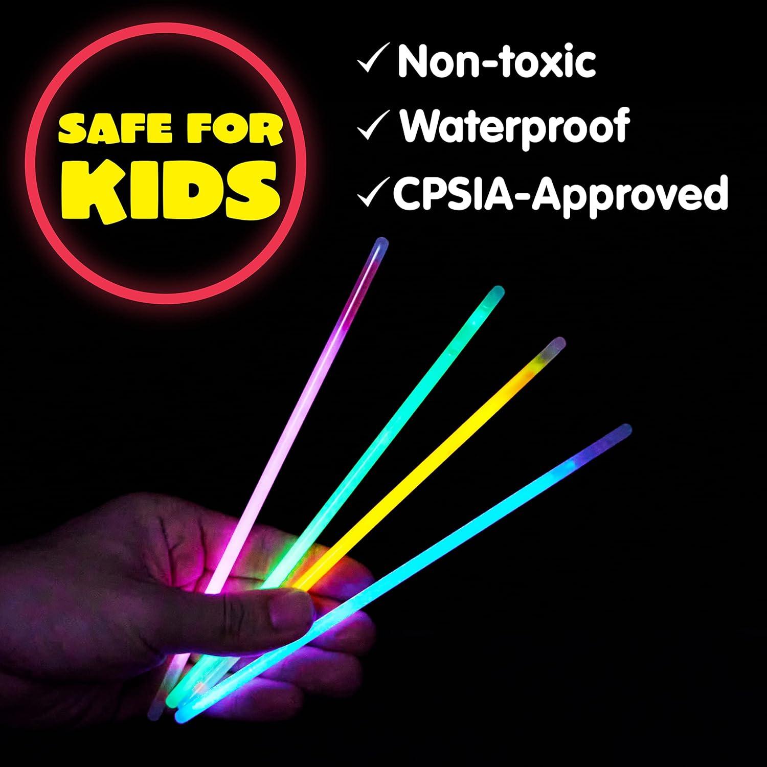 Knicklichter Party Set 100 Stück Leuchtstäbe 7 Farben Halloween Weihnacht