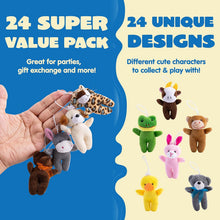 24er Pack Mini Tier Plüschtiere für Kindergeburtstag und
