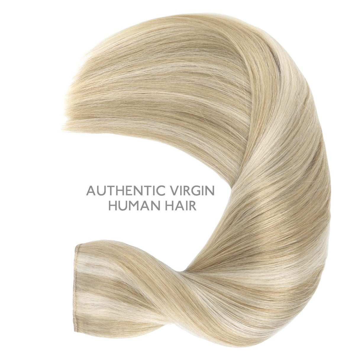 Echthaar Haarverlängerung Aschblond Highlights 35cm