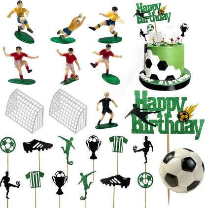 23-teilige Fußball Tortendeko Set Kinder Geburtstag Party Cupcake