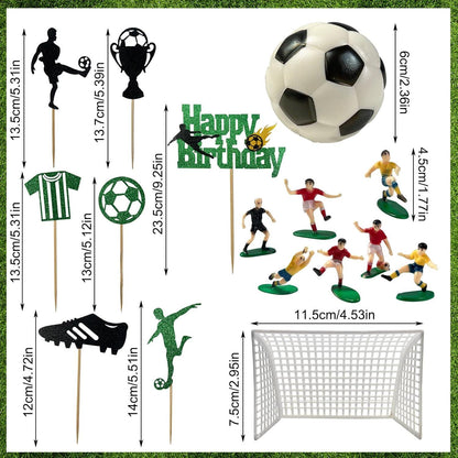 Fußball Tortendeko Set für Junge Geburtstag Party Toppers