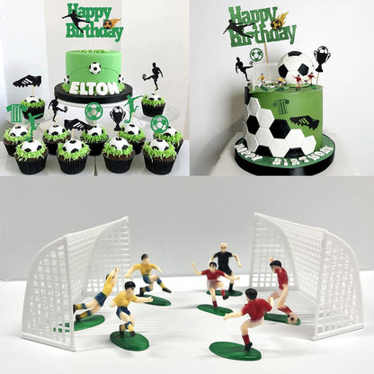 23-teilige Fußball Tortendeko Set Kinder Geburtstag Party Cupcake