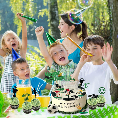 23teiliges Fußball Tortendeko Set Cupcake Topper Kinder Geburtstag Party