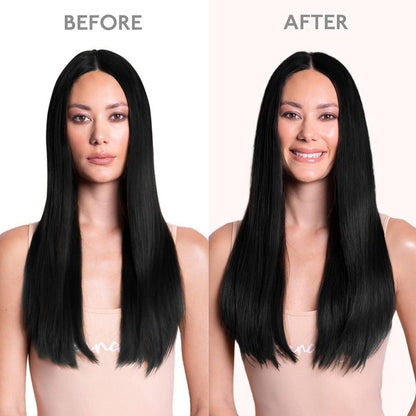 Echthaar Haarverlängerung Schwarz 50cm - Unsichtbare Draht Extensions