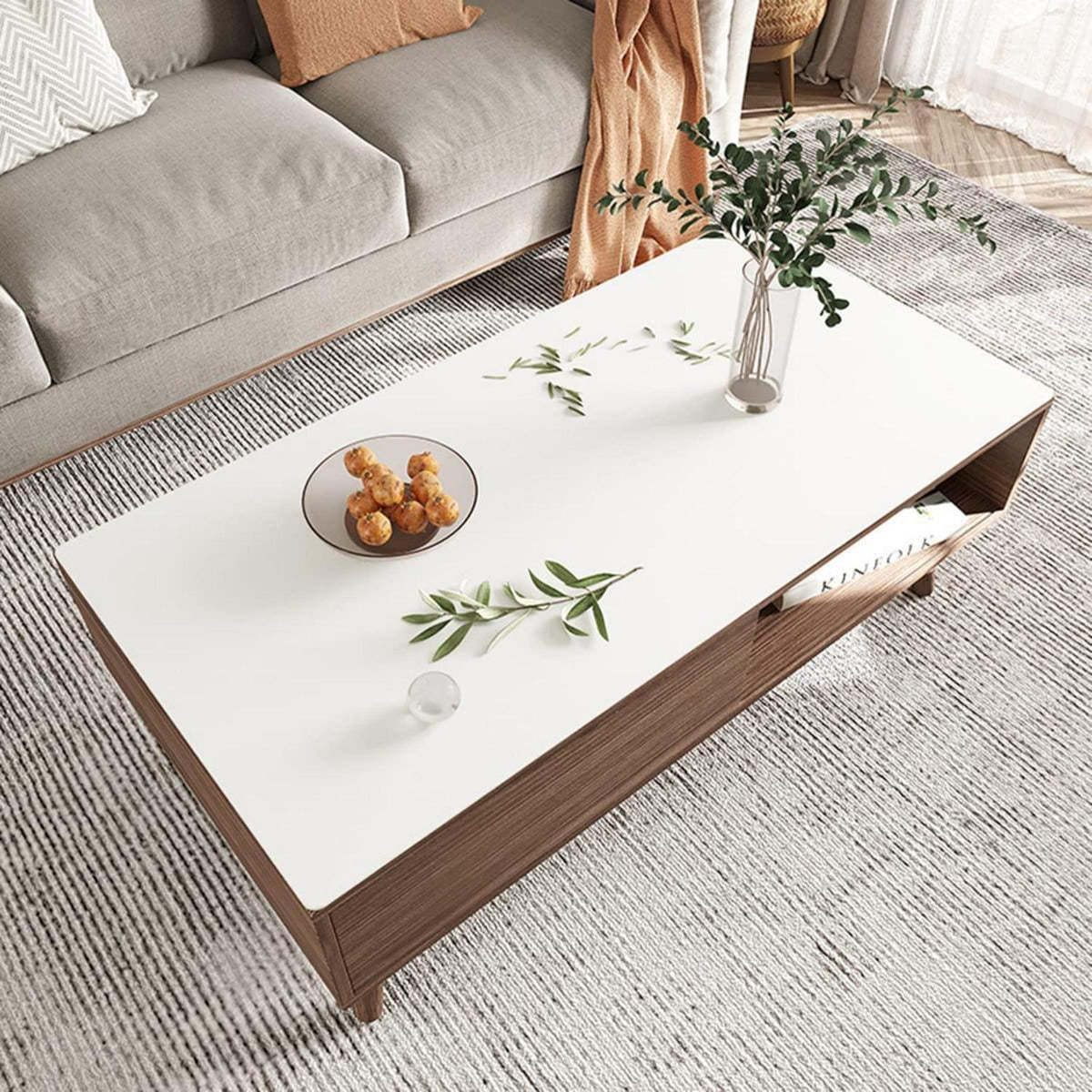 PU Tischdecke wasserdicht weiß 90x160 cm - Tischfolie Schutzmatte
