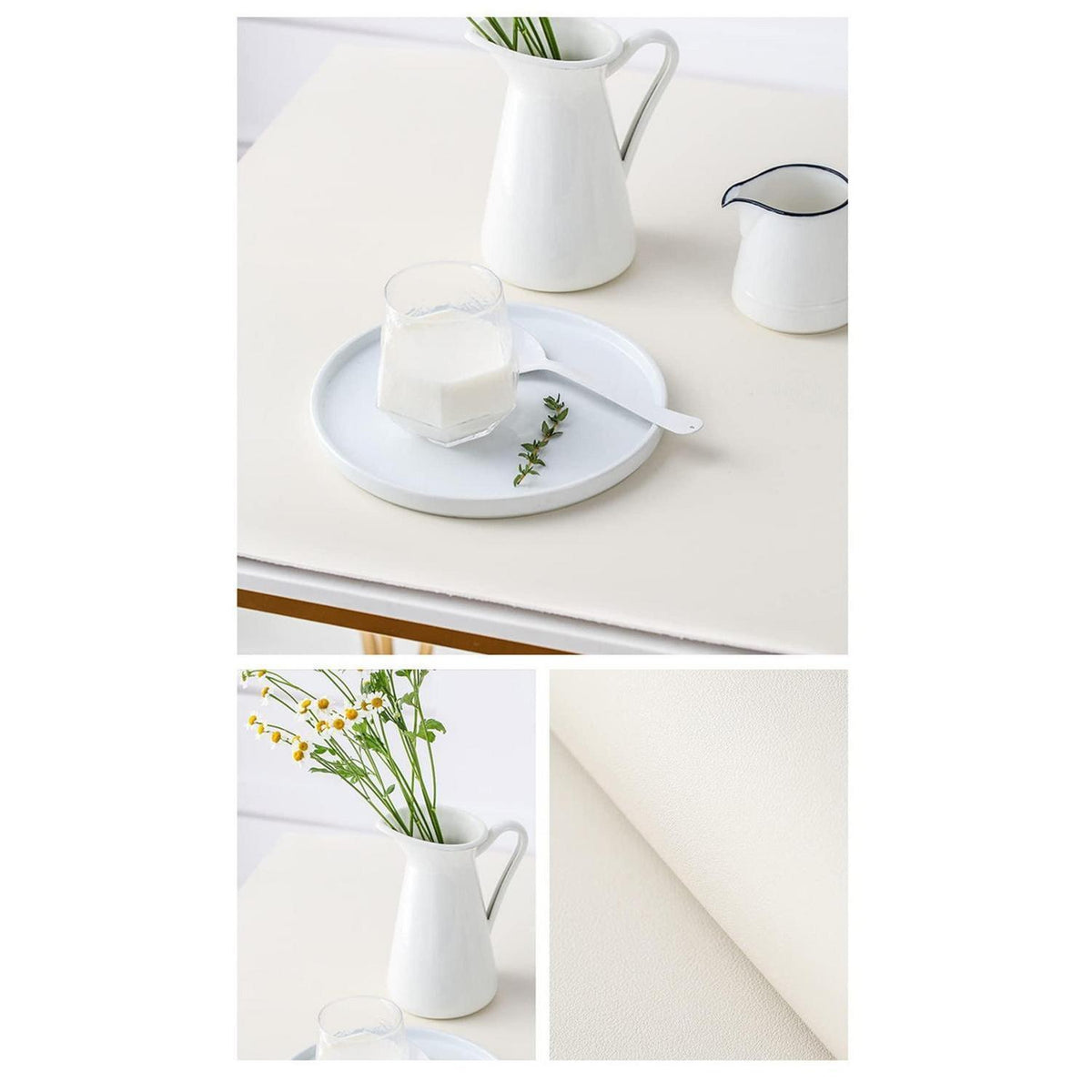 PU Tischdecke 80x200cm Weiß – Wasserdicht & Schutzfolie