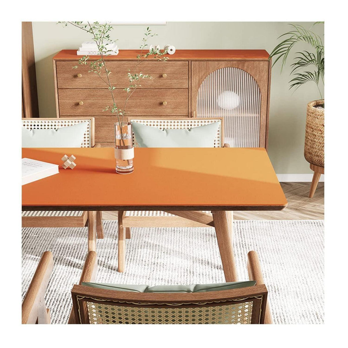 PU Tischdecke wasserdicht orange 90x180 cm - Tischfolie Schutzmatte