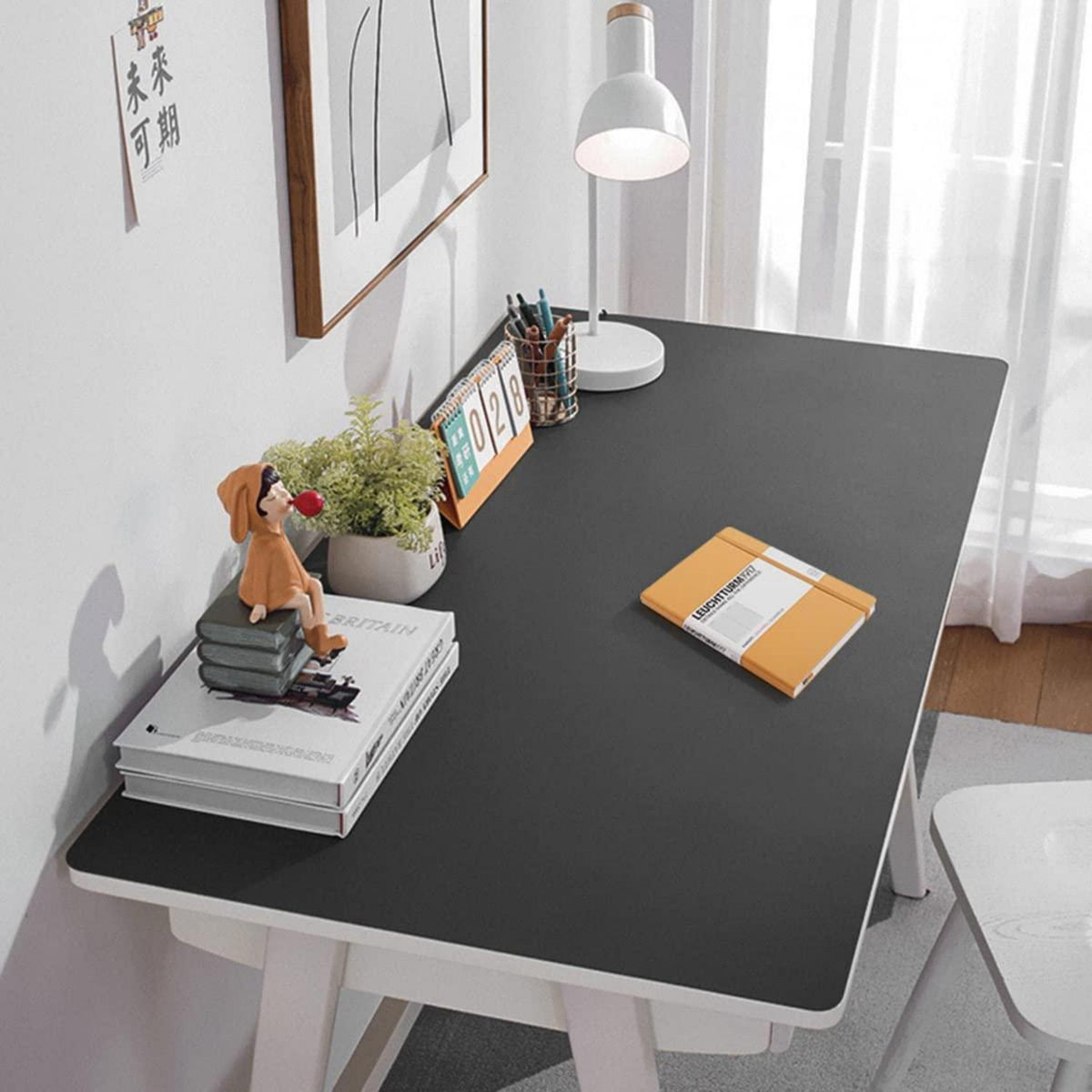 Wasserdichte PU Tischdecke 80x200cm Schwarz – Schutzfolie für Tisch