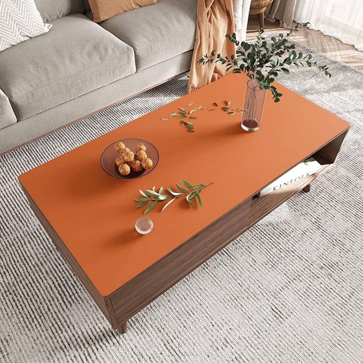 PU Tischdecke wasserdicht braun 90x160 cm - Tischfolie Schutzmatte