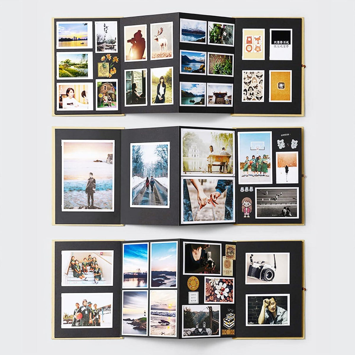 Fotoalbum zum Selbstgestalten 5 Zoll Schwarz, Scrapbook Album 34