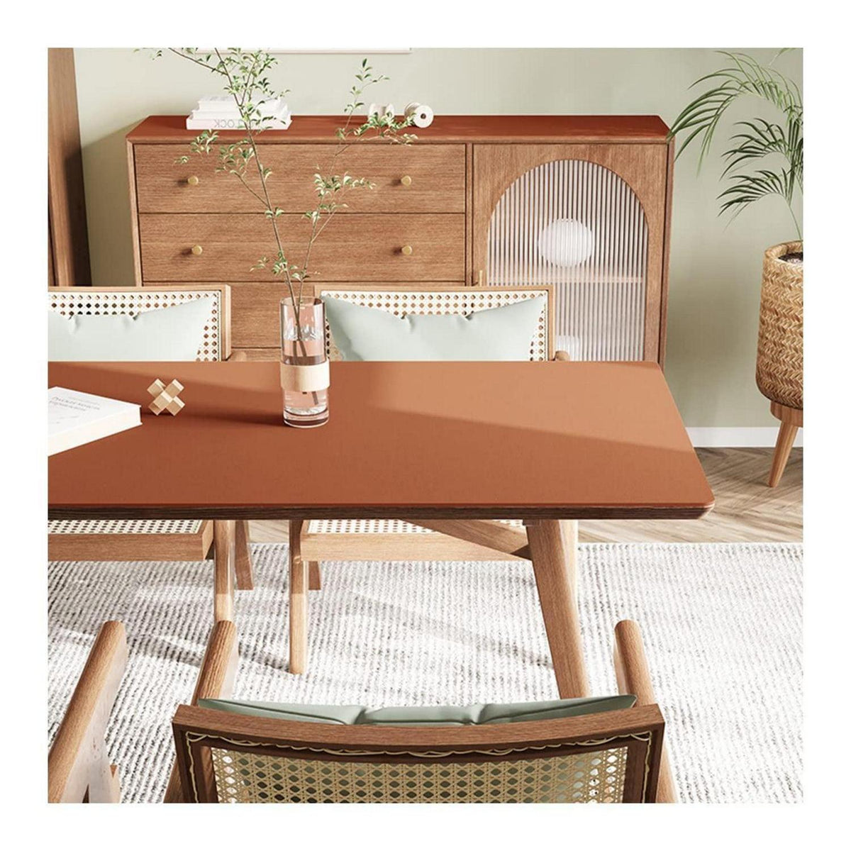 PU Tischdecke wasserdicht braun 90x180 cm - Tischfolie Schutzmatte