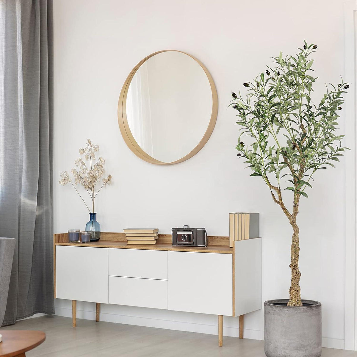 Kunstbaum Olivenbaum 150cm mit Topf, naturgetreu und pflegeleicht