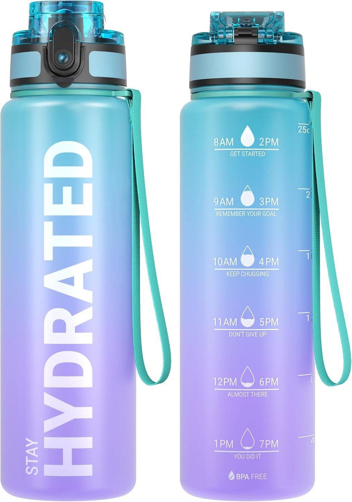 Sport Trinkflasche BPA-frei 750ml Auslaufsicher YOGA Gym Camping
