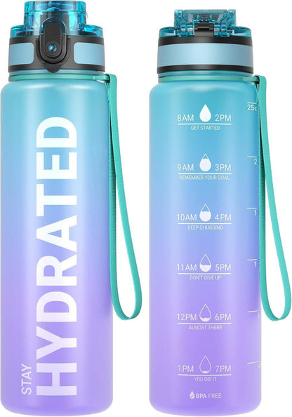 Sport Trinkflasche BPA-frei 750ml Auslaufsicher YOGA Gym Camping