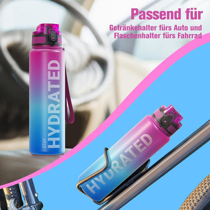 Sport Trinkflasche BPA-frei Tritan 750ML Auslaufsicher für Gym Yoga