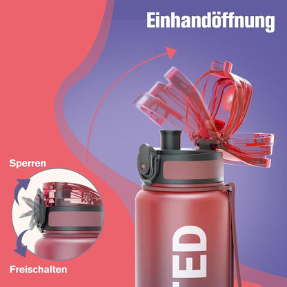 Sahara Sailor Trinkflasche BPA-frei Sport Wasserflasche 750ML
