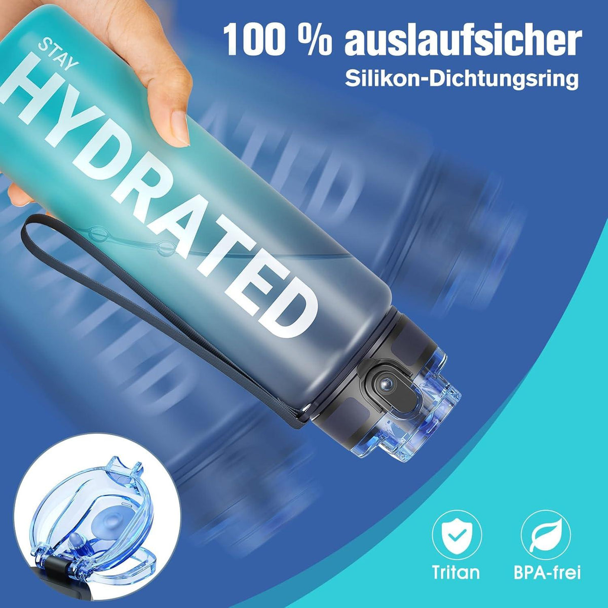 Sahara Sailor Trinkflasche Sport BPA-frei Tritan 750ML