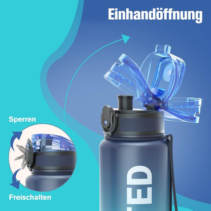 Sport Trinkflasche BPA-frei Tritan 750ML Yoga Camping Gym