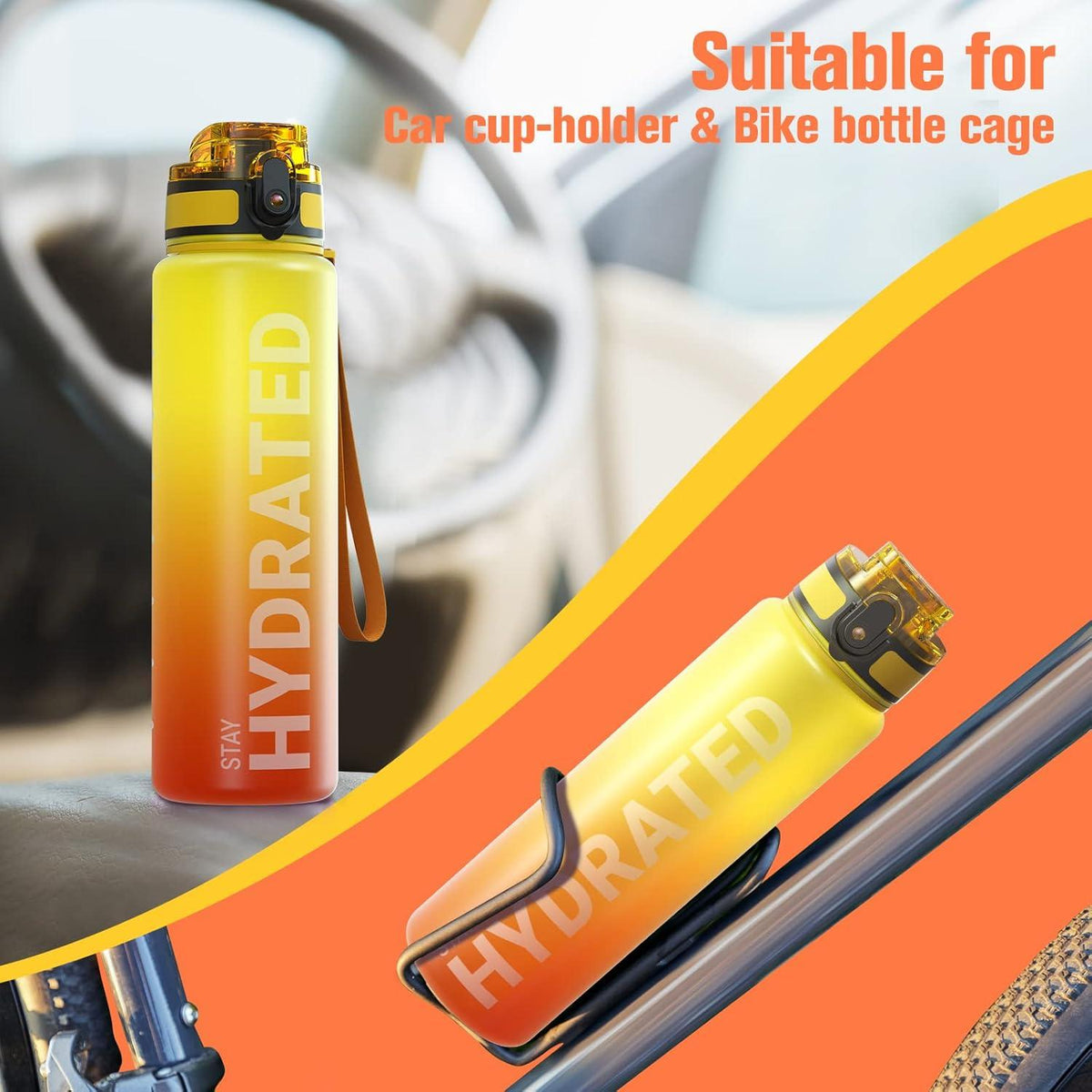 Sahara Sailor Trinkflasche 750ML BPA-frei Sportflasche für Fahrrad Camping Yoga